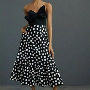 NWOT Anthropologie Hutch Bow-Tie Maxi Dress Sz 14